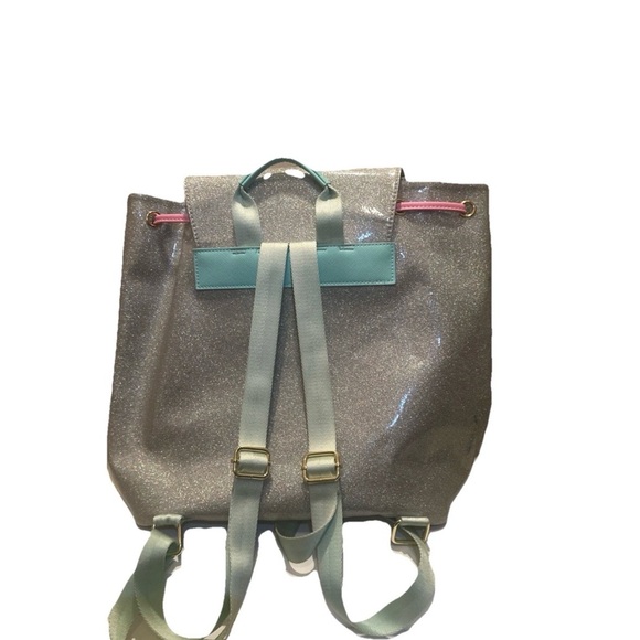 Stoney Clover Lane Flap Backpack Diner Collection Silver Shimmer Rare - Picture 2 of 13